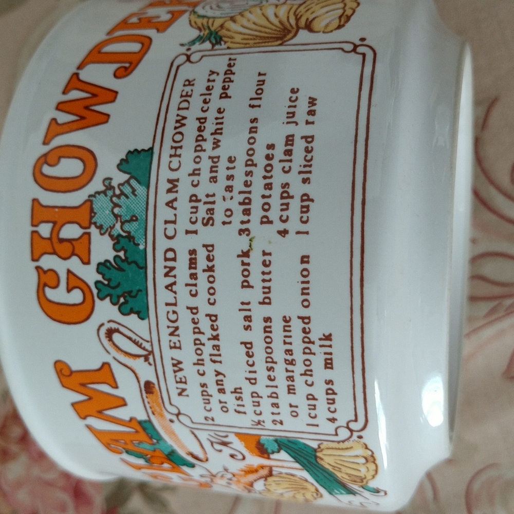 #7 VINTAGE NEW ENGLAND CLAM CHOWDER MUG made in Korea